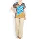 LUISA VIOLA indian floral print TOP
