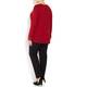 LUISA VIOLA RED JERSEY TOP WITH LACE HEM