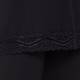 LUISA VIOLA BLACK JERSEY TOP WITH LACE HEM