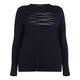LUISA VIOLA NAVY JERSEY EMBELLISHED TOP