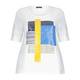 LUISA VIOLA white embellished print TOP