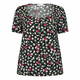 LUISA VIOLA PRINTED SCOOP NECK TOP
