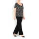 ELENA MIRO LINEN MIX FRONT FASTEN TROUSER BLACK 