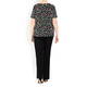 LUISA VIOLA PRINTED SCOOP NECK TOP