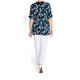 LUISA VIOLA NAVY PRINT TOP