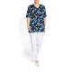 LUISA VIOLA NAVY PRINT TOP