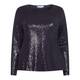 LUISA VIOLA SEQUIN EMBELLISHED TOP NAVY