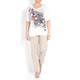 LUISA VIOLA embellished print t-shirt TOP