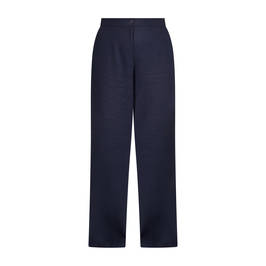 Luisa Viola Linen Blend Trouser Navy  - Plus Size Collection