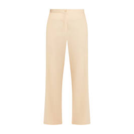 LUISA VIOLA LINEN BLEND TROUSERS SAND - Plus Size Collection