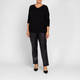 Luisa Viola Faux Leather Trouser Black 