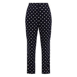 Luisa Viola Polka Dot Trousers Navy - Plus Size Collection