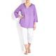 LUISA VIOLA embellished lilac linen TUNIC