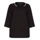 LUISA VIOLA embellished black linen TUNIC