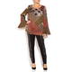 LUISA VIOLA SCARF PRINT SATIN TUNIC