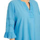 Luisa Viola Embroidered Cotton Tunic Sky Blue