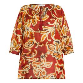 Luisa Viola Batik-look Pure Cotton Tunic - Plus Size Collection