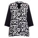 Luisa Viola Stretch Cotton Marocain Tunic Black and White 