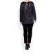 LUISA VIOLA V-NECK SEQUIN TOP NAVY