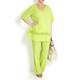 Luisa Viola Lime Green linen outfit