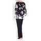 LUISA VIOLA FLORAL MONOCHROME PRINT TUNIC+TROUSER 