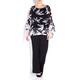 LUISA VIOLA FLORAL MONOCHROME PRINT TUNIC+TROUSER 