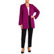 LUISA VIOLA EDGE TO EDGE CARDIGAN WINE 