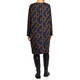 LUISA VIOLA GEOMETRIC JERSEY DRESS NAVY AND CAMEL 