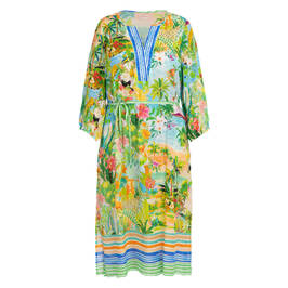 LulaSoul Print Dress Multicolour Jewel Embellished  - Plus Size Collection