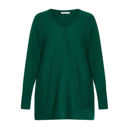 LOUISA VIOLA KNITTED TUNIC GREEN - Plus Size Collection