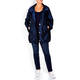 LUISA VIOLA SATIN SHEEN PARKA BLUE