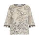 LUISA VIOLA FRINGED SWEATER NATURAL AND BLACK