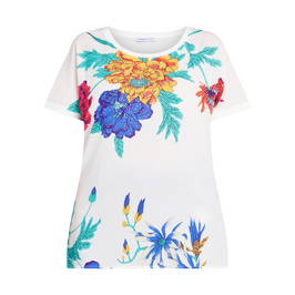 LUISA VIOLA COTTON PRINT T-SHIRT  - Plus Size Collection