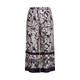LUISA VIOLA PRINTED TROUSER WITH BORDER BLACK