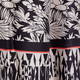 LUISA VIOLA PRINTED TROUSER WITH BORDER BLACK