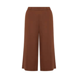 LUISA VIOLA COTTON TWILL CULOTTE BROWN - Plus Size Collection