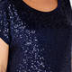 LUISA VIOLA SEQUIN T-SHIRT NAVY