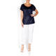 LUISA VIOLA SEQUIN T-SHIRT NAVY