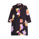 LUISA VIOLA FLORAL SHIRT AND VEST LONG BLACK