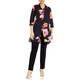 LUISA VIOLA FLORAL SHIRT AND VEST LONG BLACK