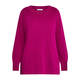 LUISA VIOLA KNITTED TUNIC WINE WITH LUREX CUFF