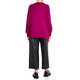 LUISA VIOLA KNITTED TUNIC WINE WITH LUREX CUFF