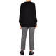 LUISA VIOLA KNITTED TUNIC BLACK WITH LUREX CUFF