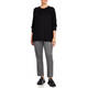 LUISA VIOLA KNITTED TUNIC BLACK WITH LUREX CUFF