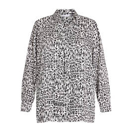 LUISA VIOLA BLACK AND WHITE SHIRT - Plus Size Collection