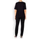 LUISA VIOLA SATIN FRONT T-SHIRT 