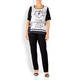 LUISA VIOLA SATIN FRONT T-SHIRT 