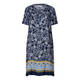 LUISA VIOLA PAISLEY BORDER PRINT DRESS BLUE