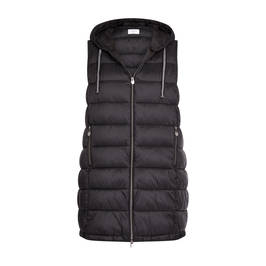 LUISA VIOLA PADDED GILET BLACK - Plus Size Collection