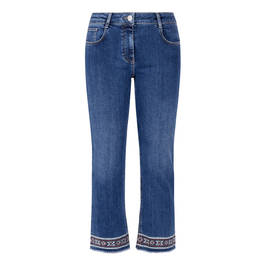 LUISA VIOLA EMBROIDERED HEM JEANS - Plus Size Collection